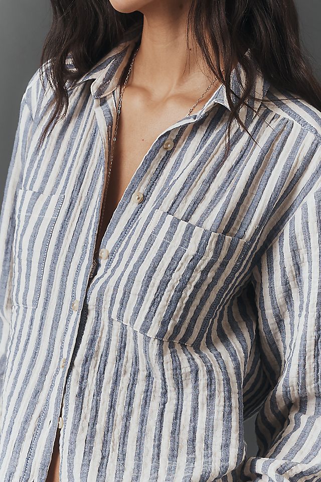 Pilcro Hadley Striped Buttondown Women's Shirt