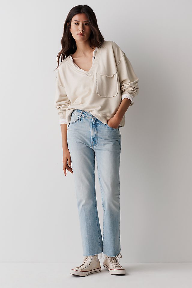 Pilcro Montana Pocket Women's Knit Top Cotton Ivory