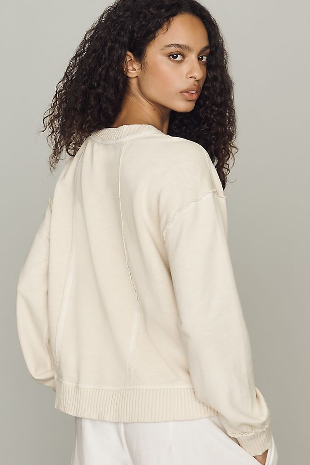 Pilcro Montana Pocket Women's Knit Top Cotton Ivory