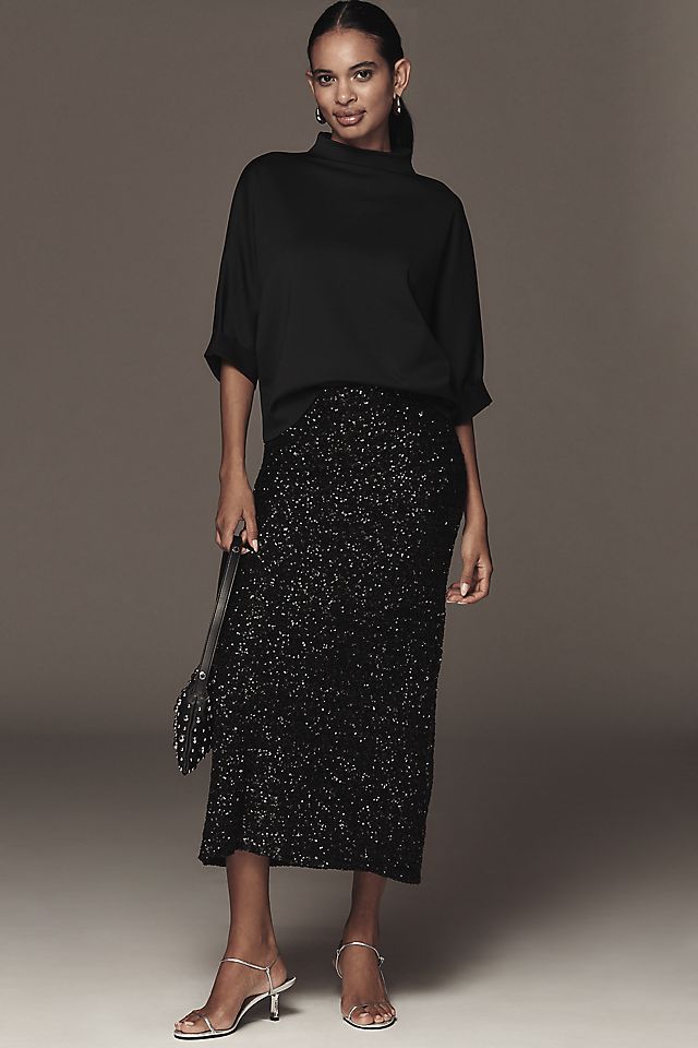 By Anthropologie Whitley Mock-Neck Women's Top