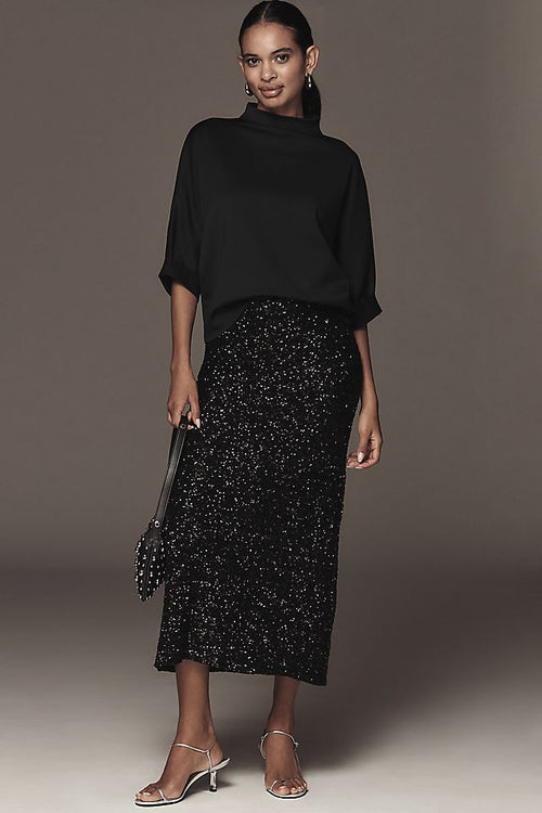 By Anthropologie Whitley Mock-Neck Women's Top