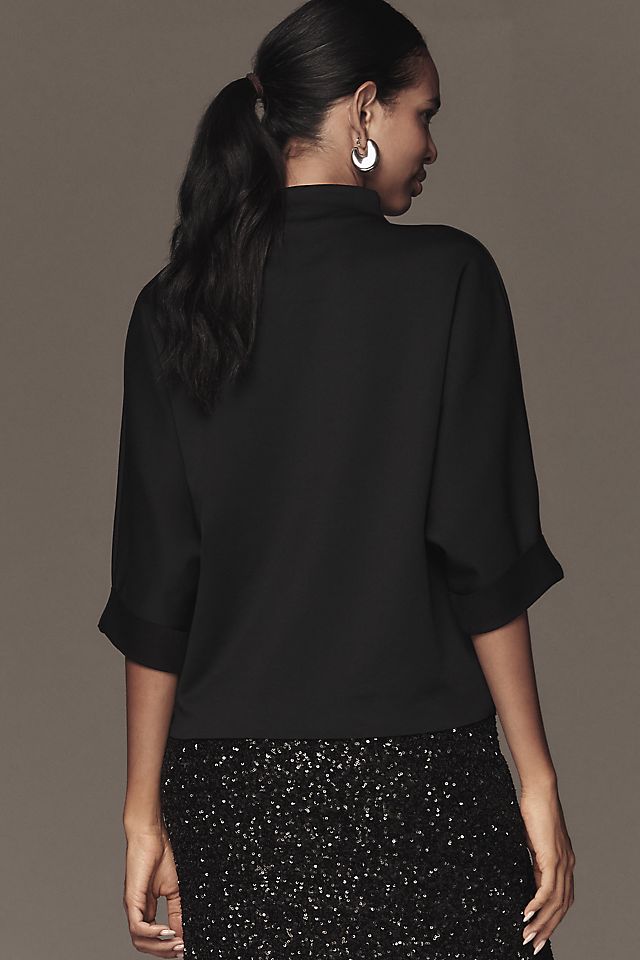 By Anthropologie Whitley Mock-Neck Women's Top