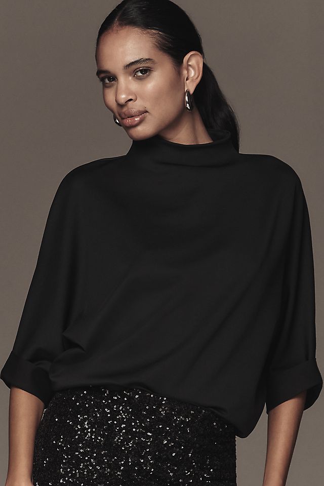 By Anthropologie Whitley Mock-Neck Women's Top