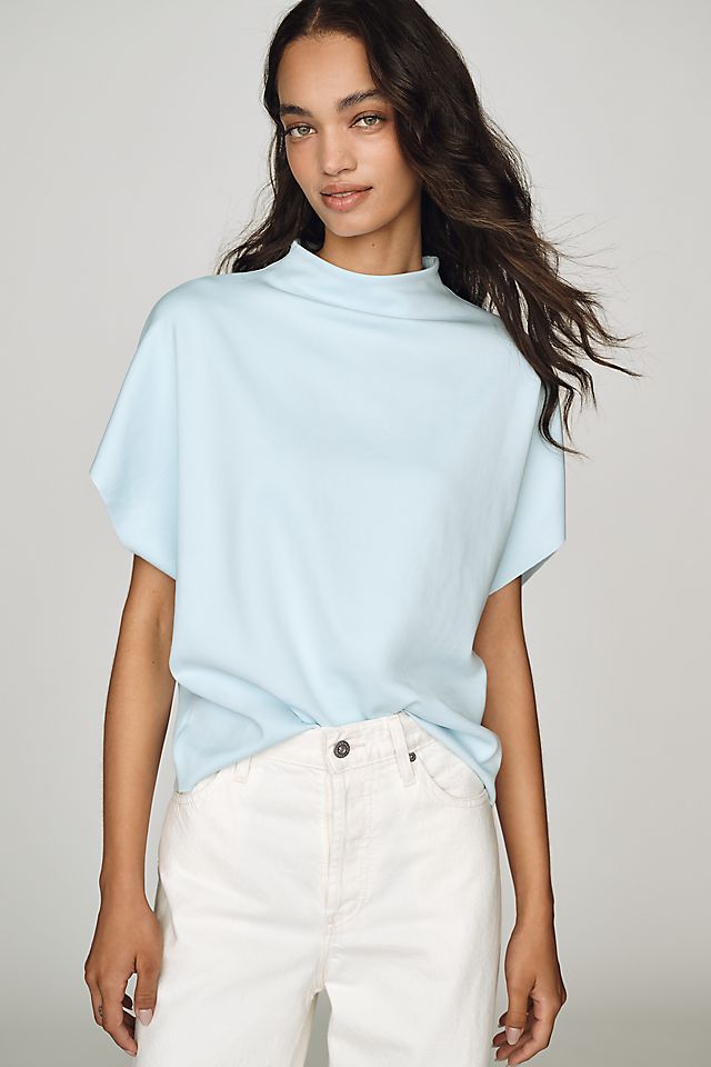 By Anthropologie Whitley Mock-Neck Women's Top