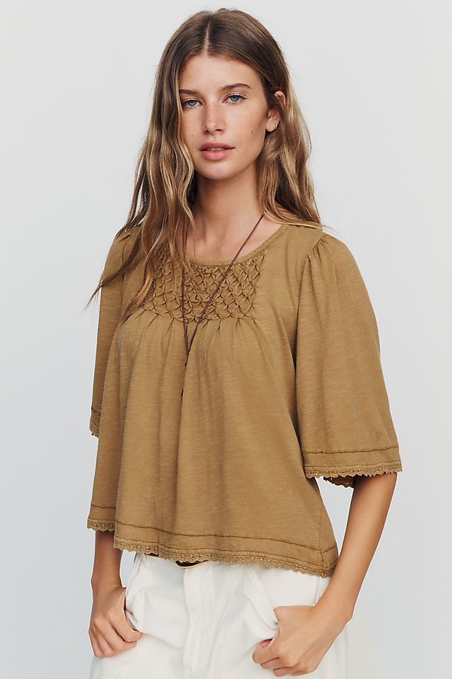Pilcro Flutter-Sleeve Swing Women's Blouse