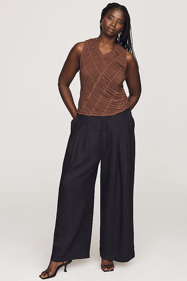 Pilcro Ruched Mesh Women's Tank Top