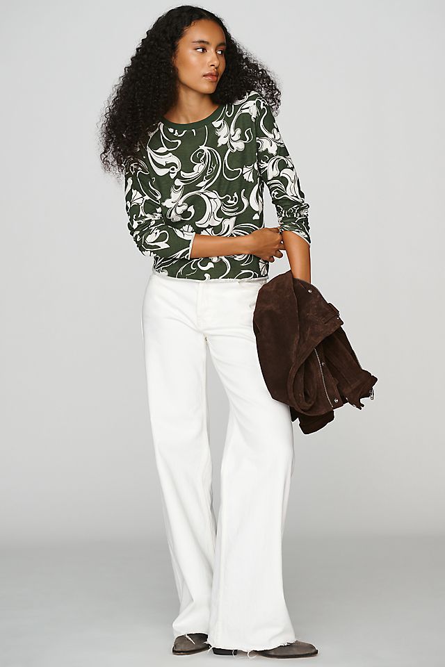 Maeve Caitlin 100% Cotton Boxy Long Sleeve Women's Tee