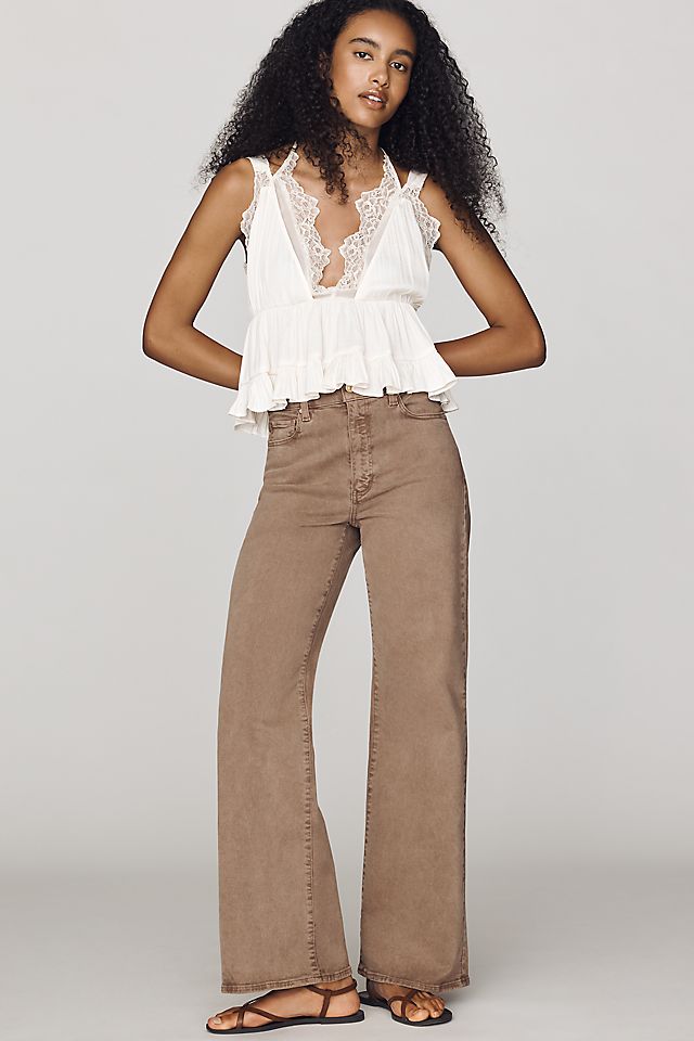 PAIGE Anessa Women's High-Rise Wide-Leg Jeans 78.7cm Inseam