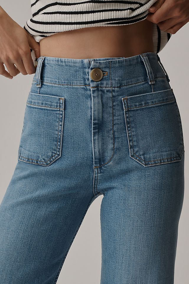 Maeve Colette High-Rise Wide-Leg Women's Cropped Jeans