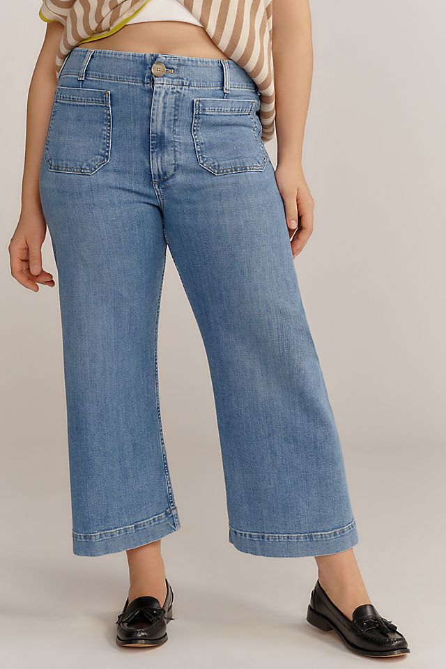 Maeve Colette High-Rise Wide-Leg Women's Cropped Jeans