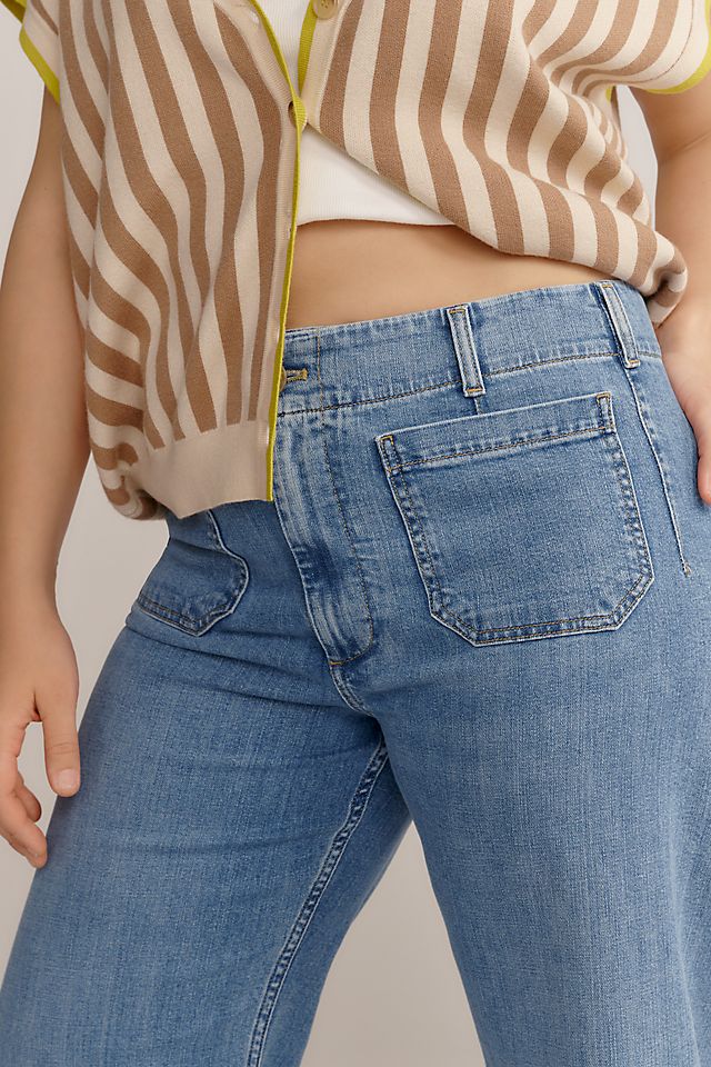 Maeve Colette High-Rise Wide-Leg Women's Cropped Jeans