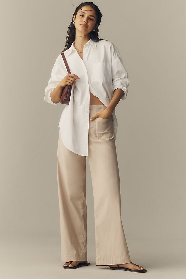 Maeve Colette Women's High-Rise Wide-Leg Full-Length Pants