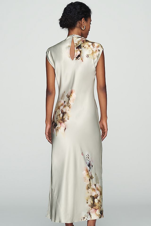 Maeve Charlette Mock-Neck Midi Slip Women's Dress