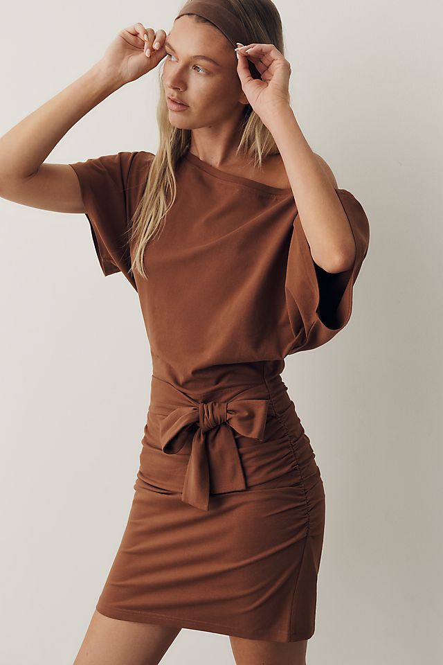 Daily Practice Off-Shoulder Waisted Women's Mini Dress