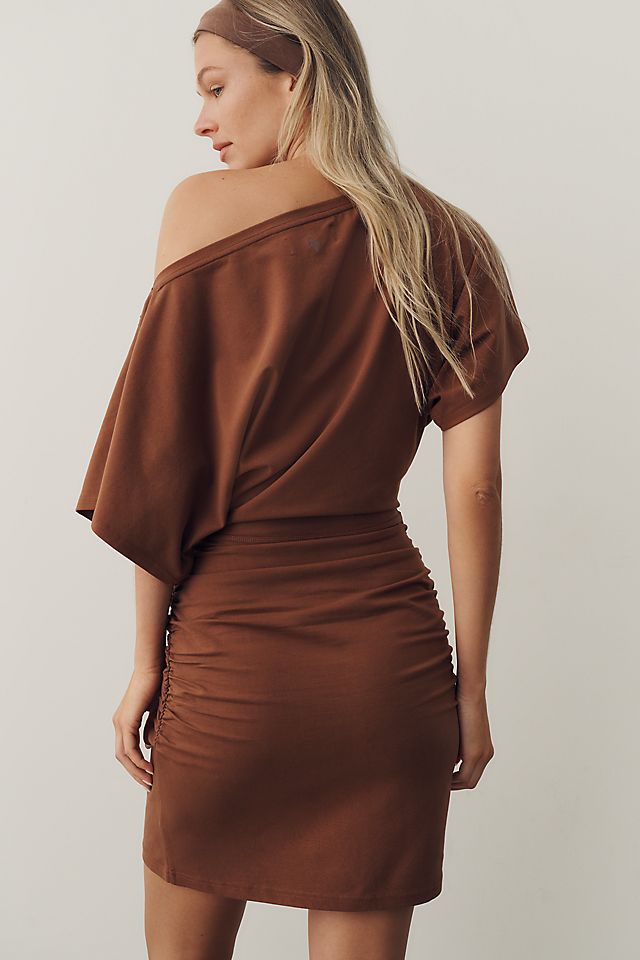 Daily Practice Off-Shoulder Waisted Women's Mini Dress
